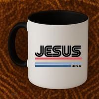 Retro Jesus King Coffee Mug thumb 2