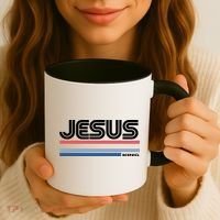 Retro Jesus King Coffee Mug thumb 3