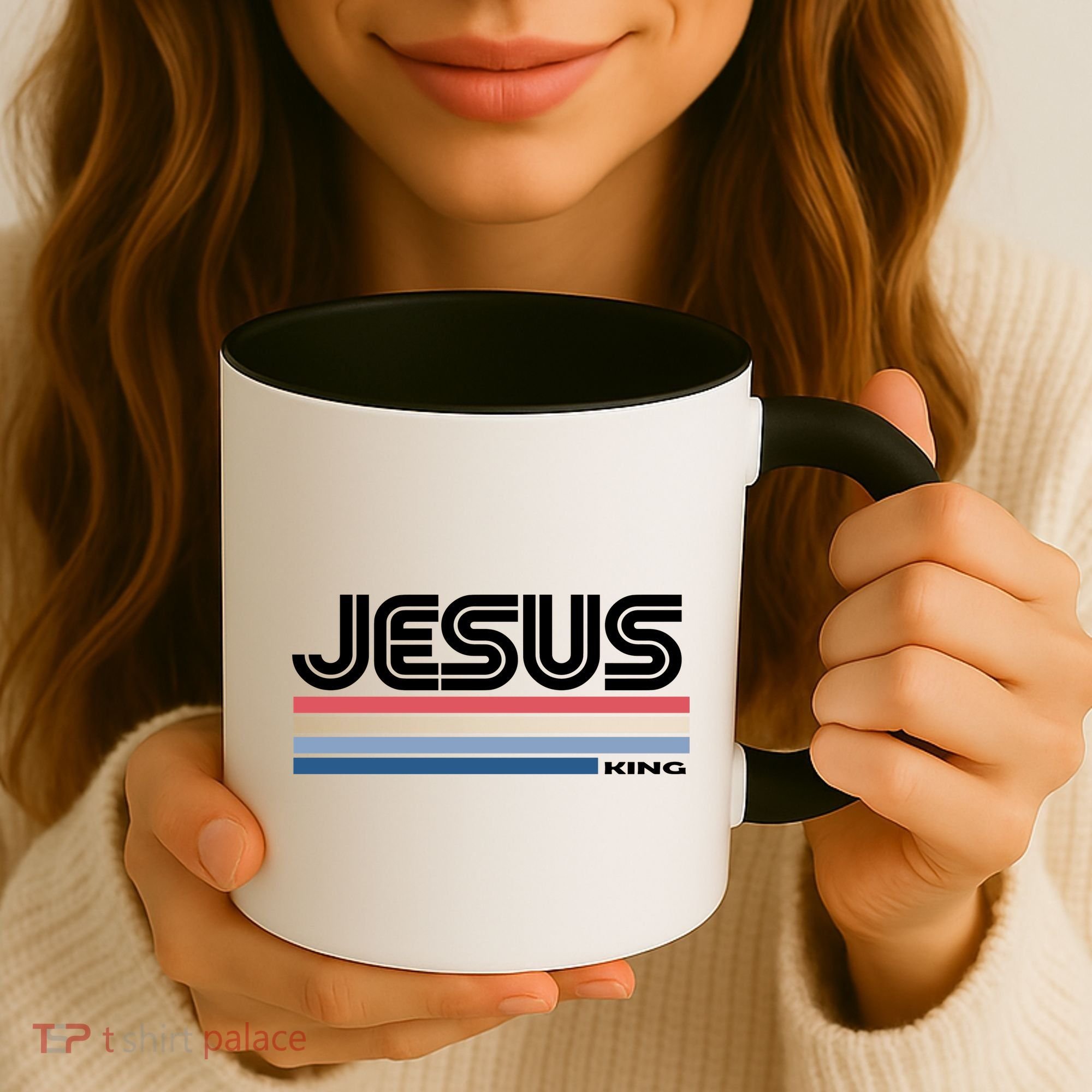 Retro Jesus King Coffee Mug