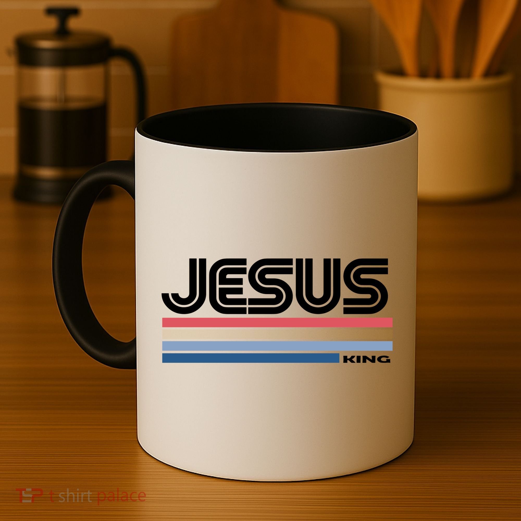 Retro Jesus King Coffee Mug