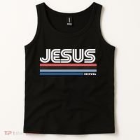 Retro Jesus King Tank Top thumb 2
