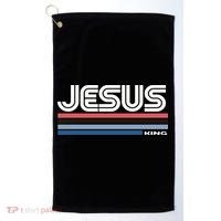 Retro Jesus King Golf Towel thumb 0