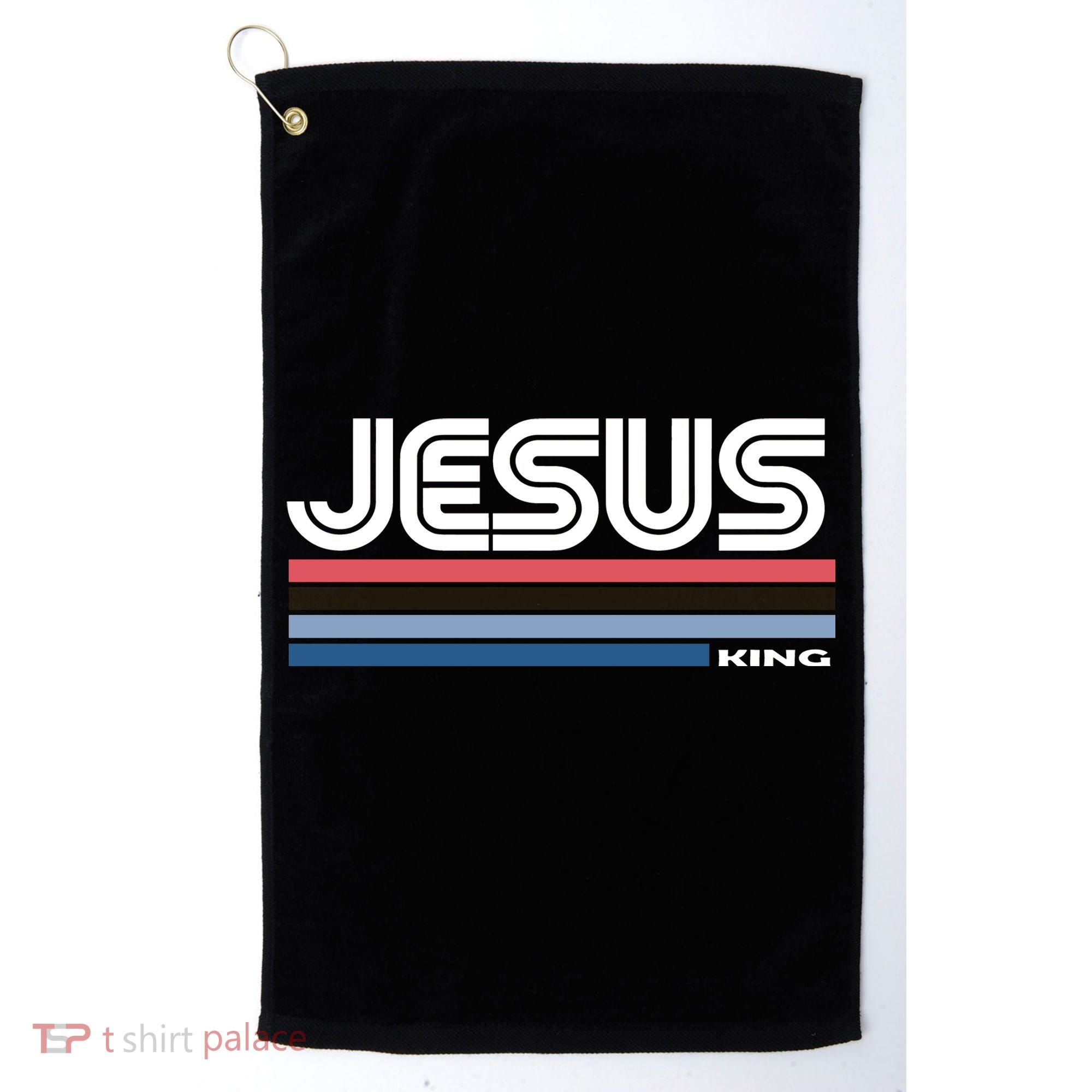 Retro Jesus King Golf Towel