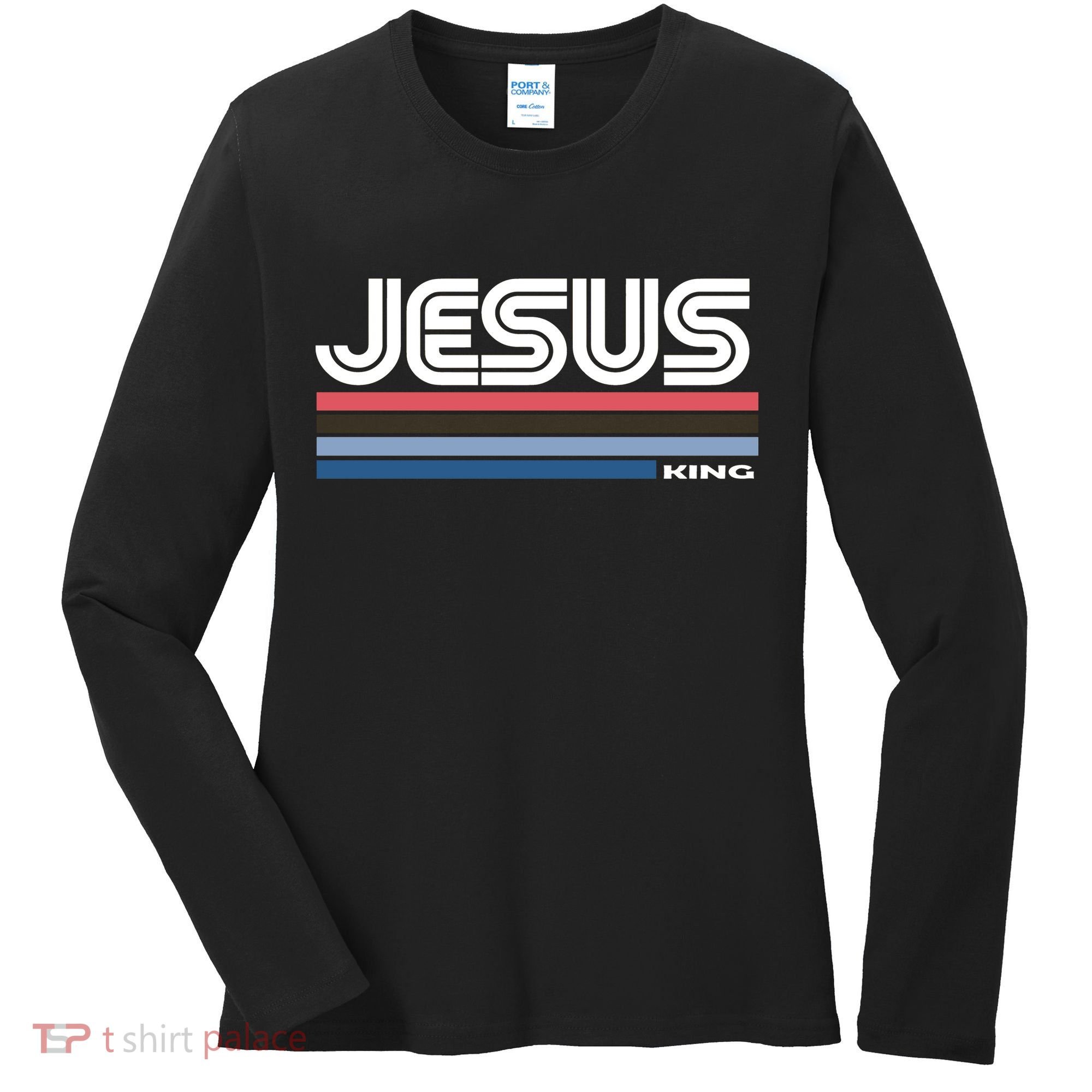 Retro Jesus King Women's Long Sleeve Shirt