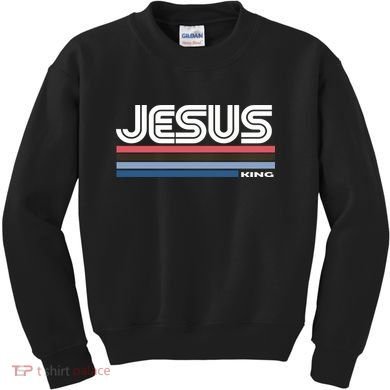 Retro Jesus King Kids Sweatshirt