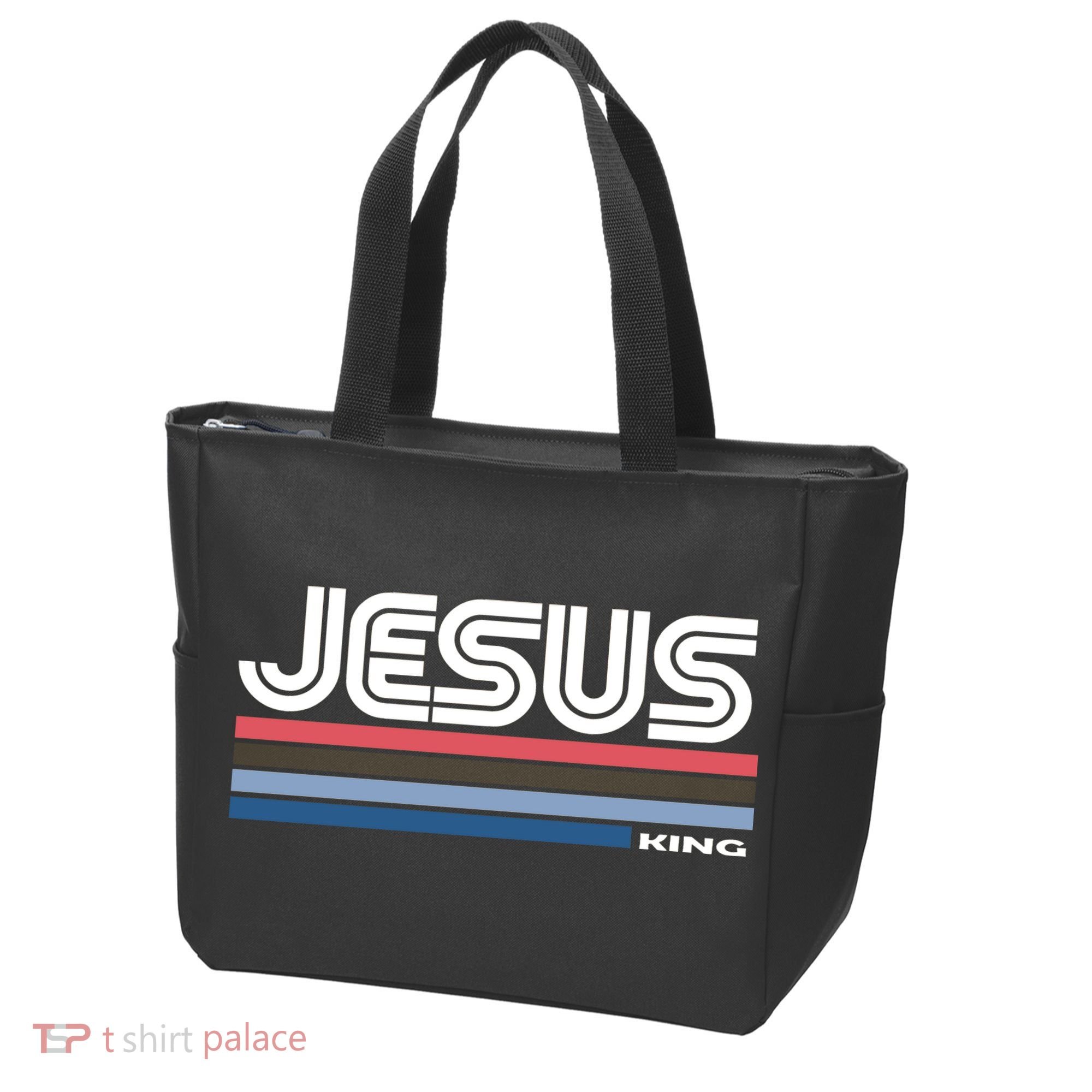 Retro Jesus King Tote Bag