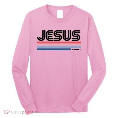 Retro Jesus King Long Sleeve Shirt