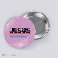 Retro Jesus King Button thumb 0