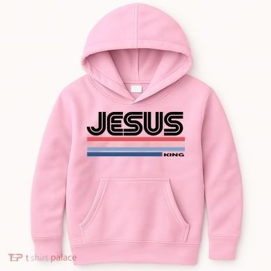 Retro Jesus King Kids Hoodie