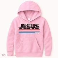 Retro Jesus King Kids Hoodie thumb 0