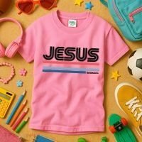 Retro Jesus King Kids T-Shirt thumb 3