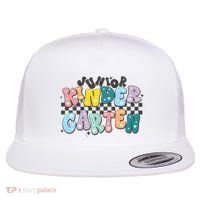 Retro Junior Kindergarten Flat Bill Trucker Hat thumb 0