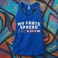 Redneck Joke My Farts Spread Freedom Sarcastic Country Gift Women's Tank Top thumb 3