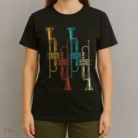 Retro Jazz Music Trumpeter Gifts Trumpet T-Shirt thumb 4