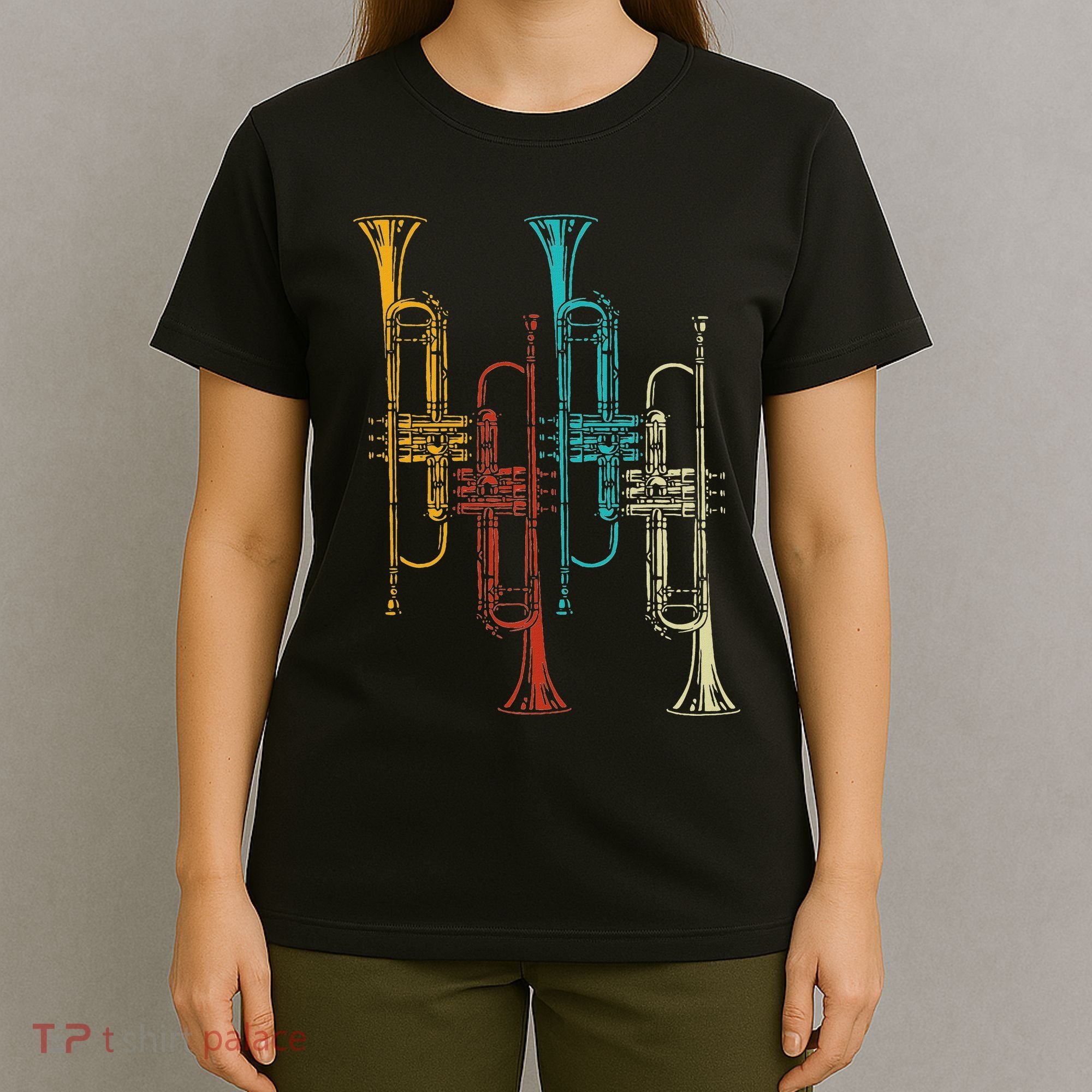 Retro Jazz Music Trumpeter Gifts Trumpet T-Shirt