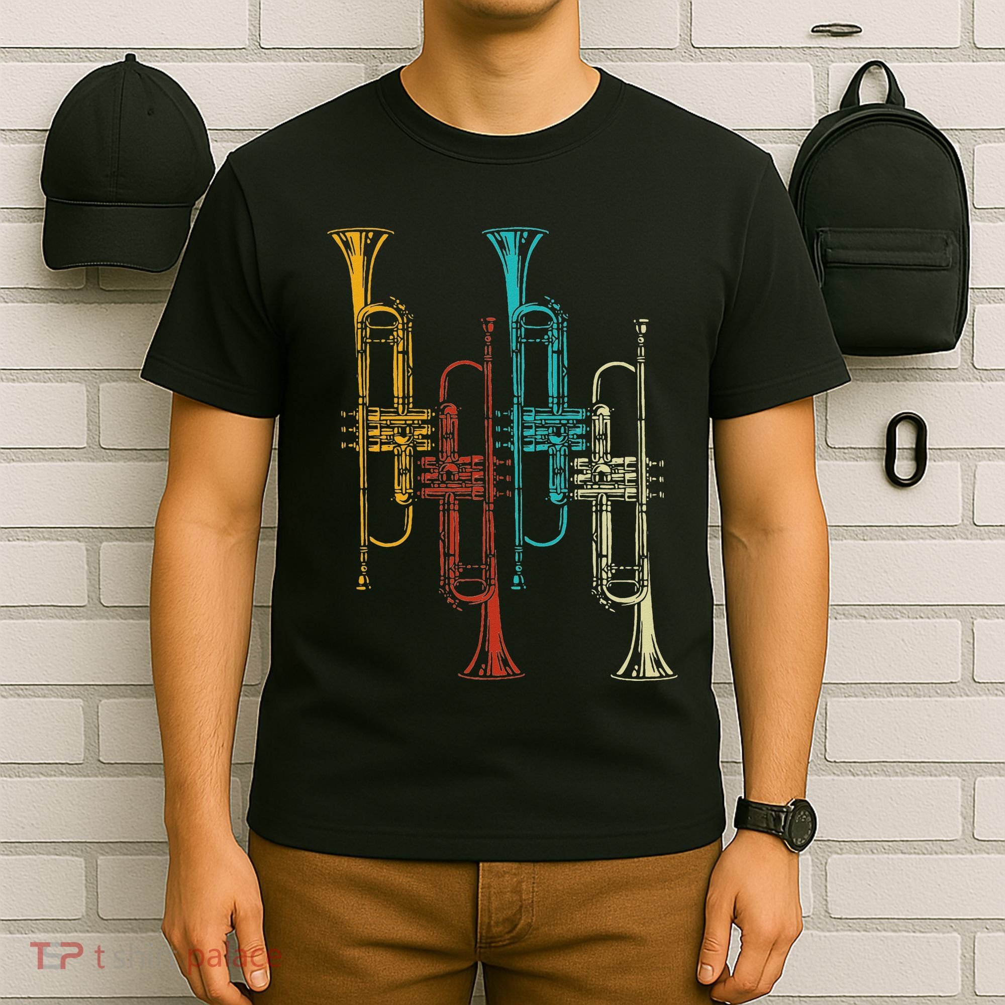 Retro Jazz Music Trumpeter Gifts Trumpet T-Shirt