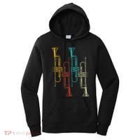 Retro Jazz Music Trumpeter Gifts Trumpet Women's Hoodie thumb 0