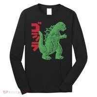Retro Japanese Monster Movie Inspired Long Sleeve Shirt thumb 0