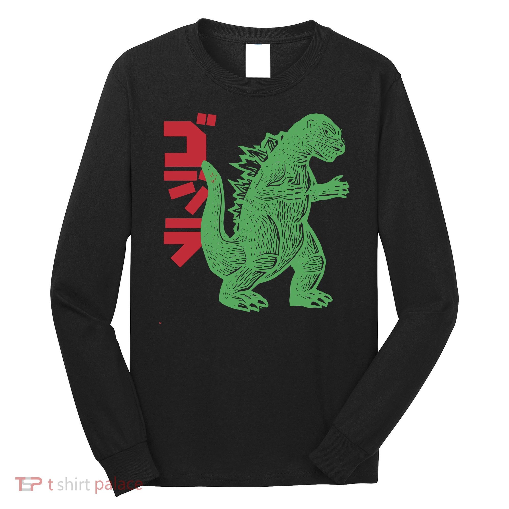 Retro Japanese Monster Movie Inspired Long Sleeve Shirt