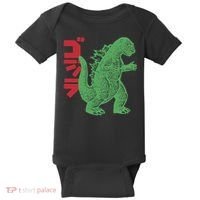 Retro Japanese Monster Movie Inspired Baby Bodysuit thumb 0