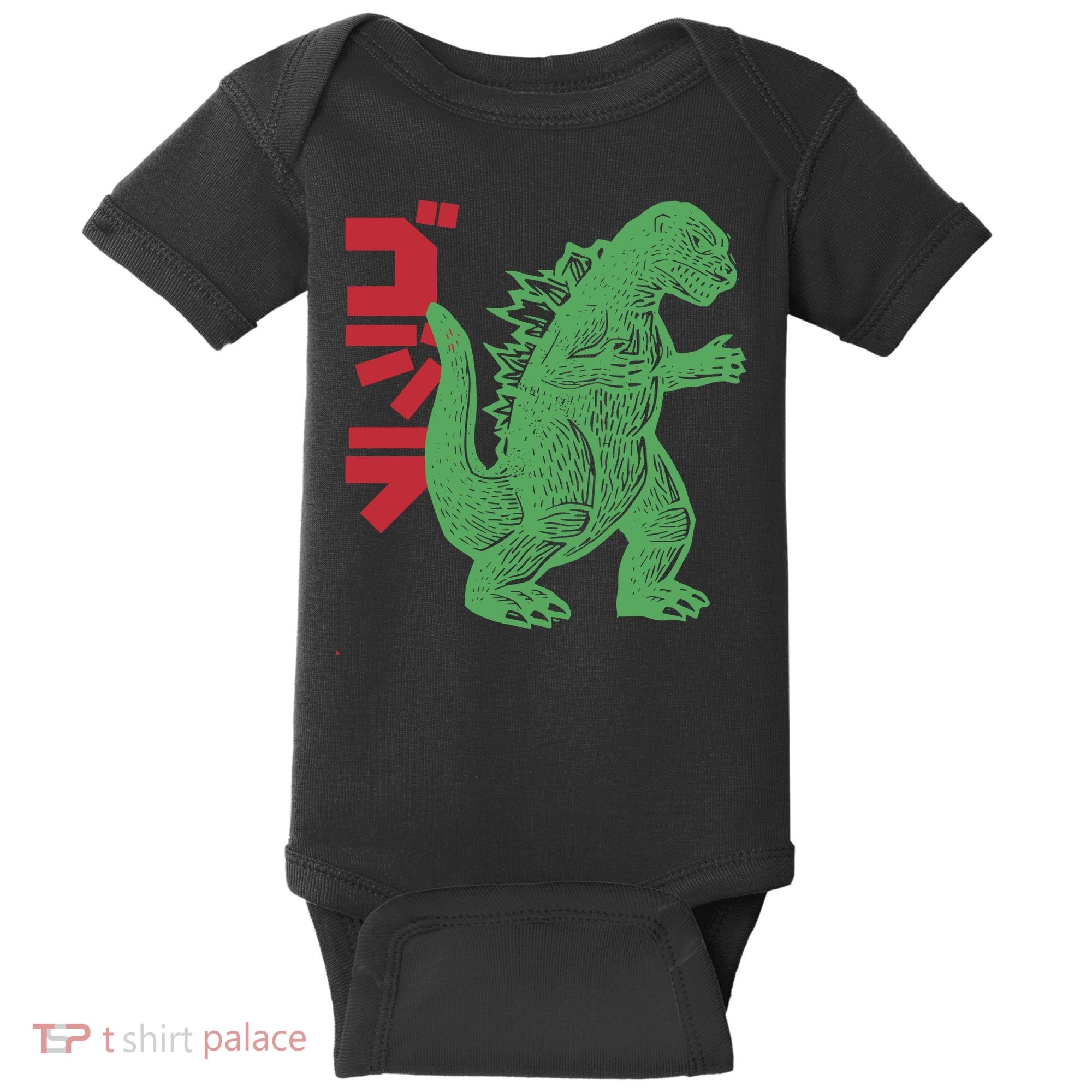 Retro Japanese Monster Movie Inspired Baby Bodysuit