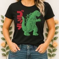 Retro Japanese Monster Movie Inspired Women's T-Shirt thumb 2