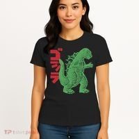 Retro Japanese Monster Movie Inspired Women's T-Shirt thumb 4