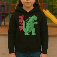 Retro Japanese Monster Movie Inspired Kids Hoodie thumb 3