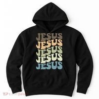 Retro Jesus Name Christian Faith Hoodie thumb 0