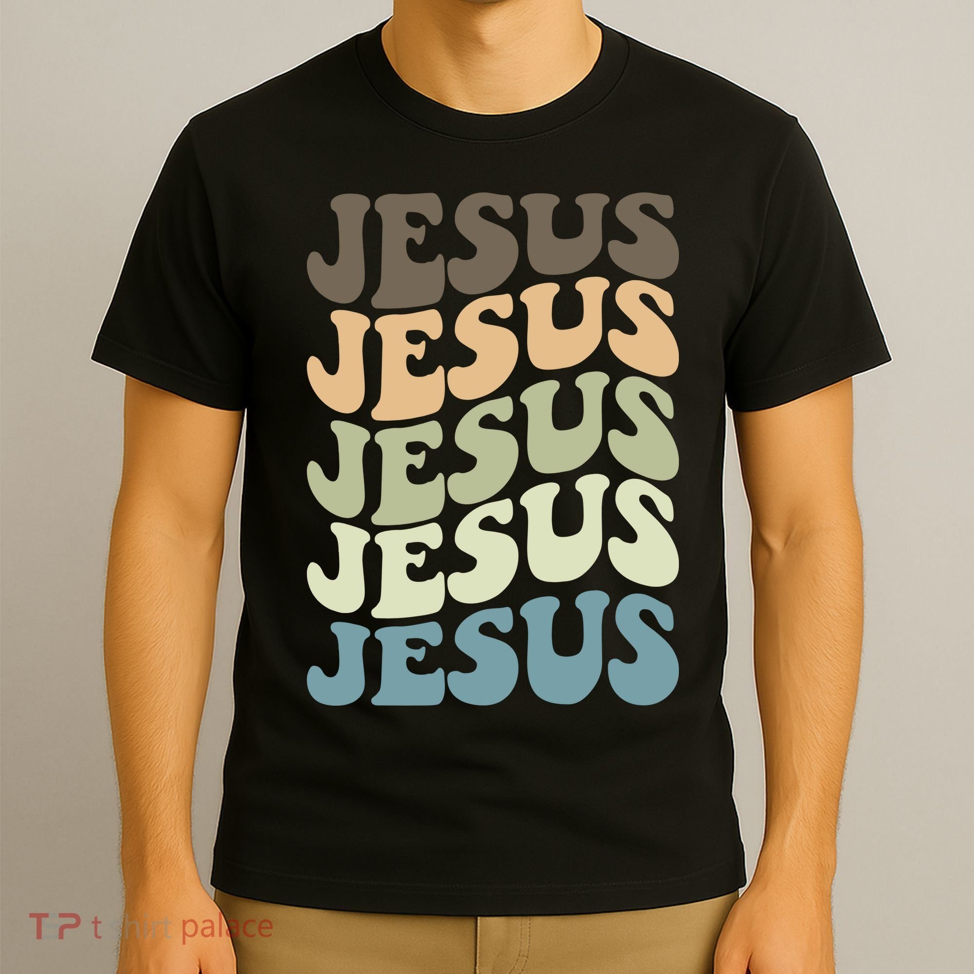 Retro Jesus Name Christian Faith T-Shirt