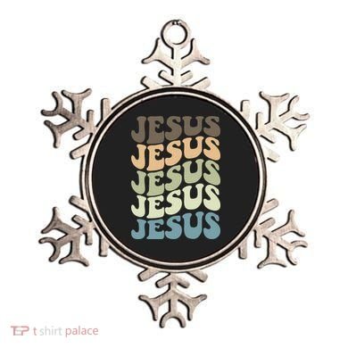 Retro Jesus Name Christian Faith Ornament