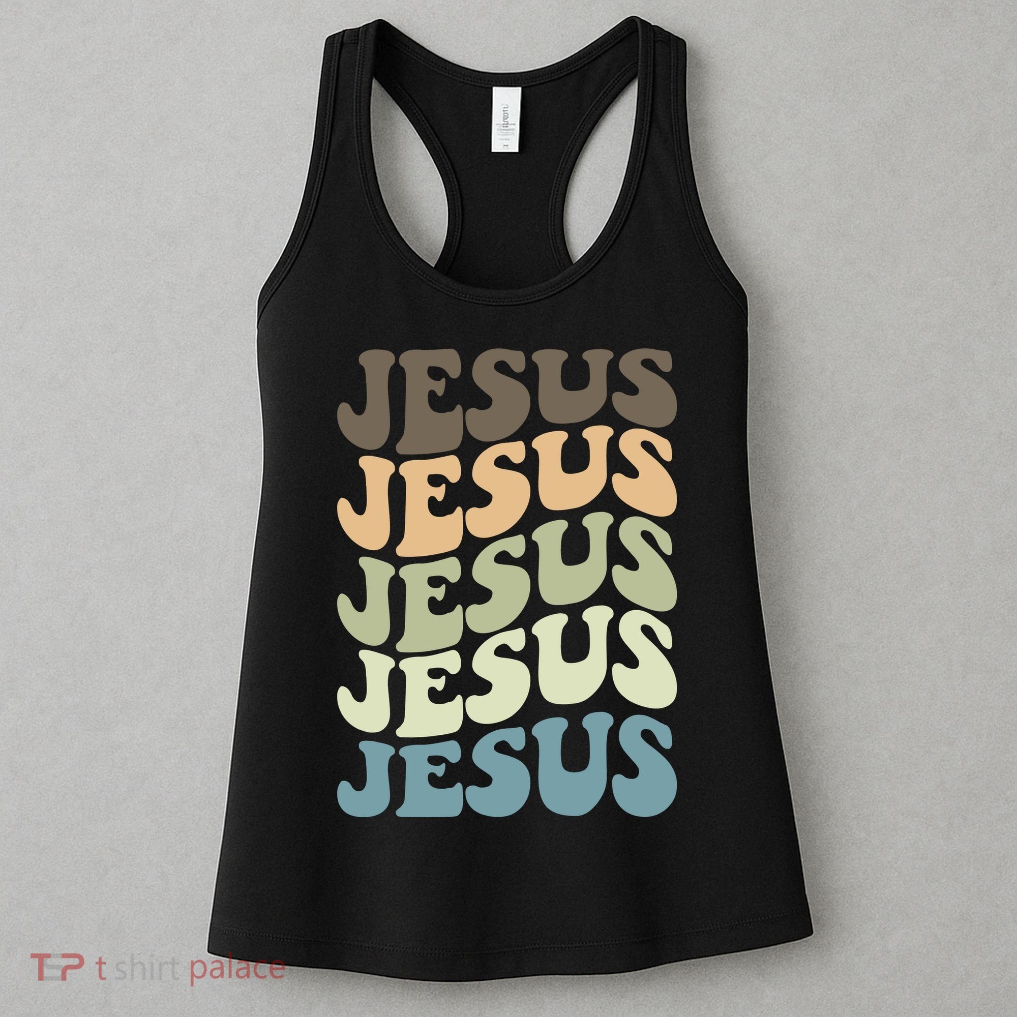 Retro Jesus Name Christian Faith Women's Tank Top