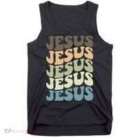 Retro Jesus Name Christian Faith Tank Top thumb 0