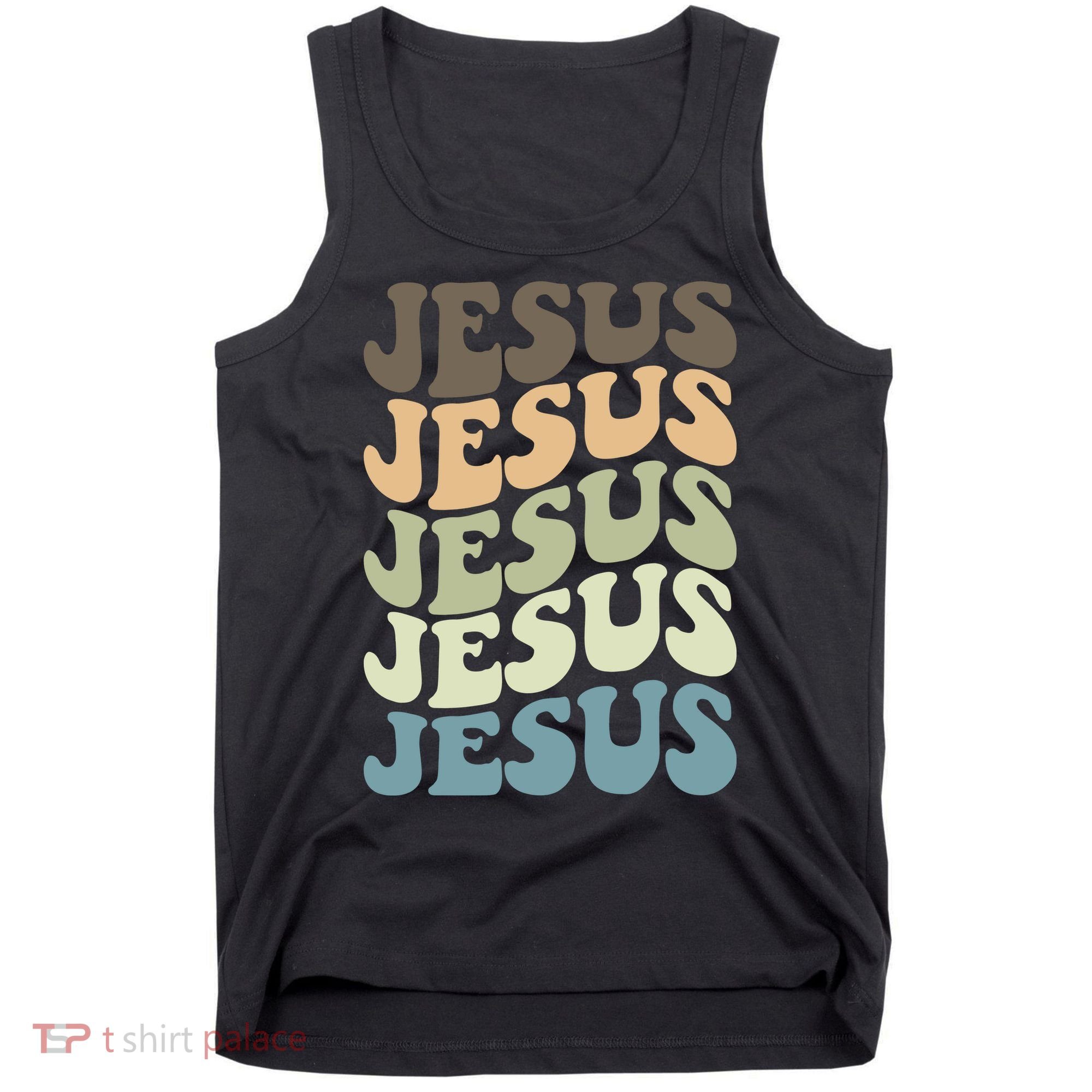 Retro Jesus Name Christian Faith Tank Top
