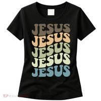Retro Jesus Name Christian Faith Women's T-Shirt thumb 0
