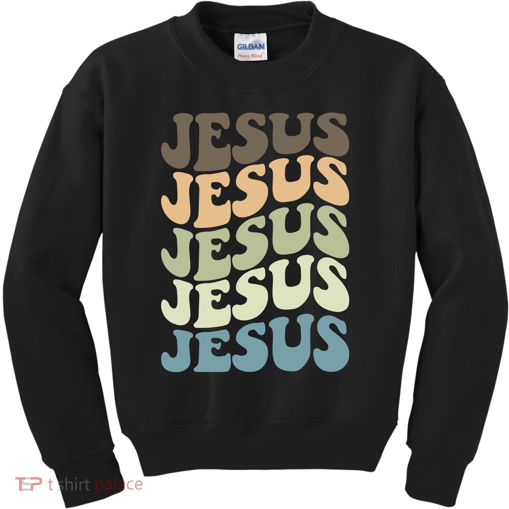 Retro Jesus Name Christian Faith Kids Sweatshirt