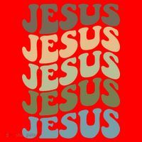 Retro Jesus Name Christian Faith Santa Hat thumb 1