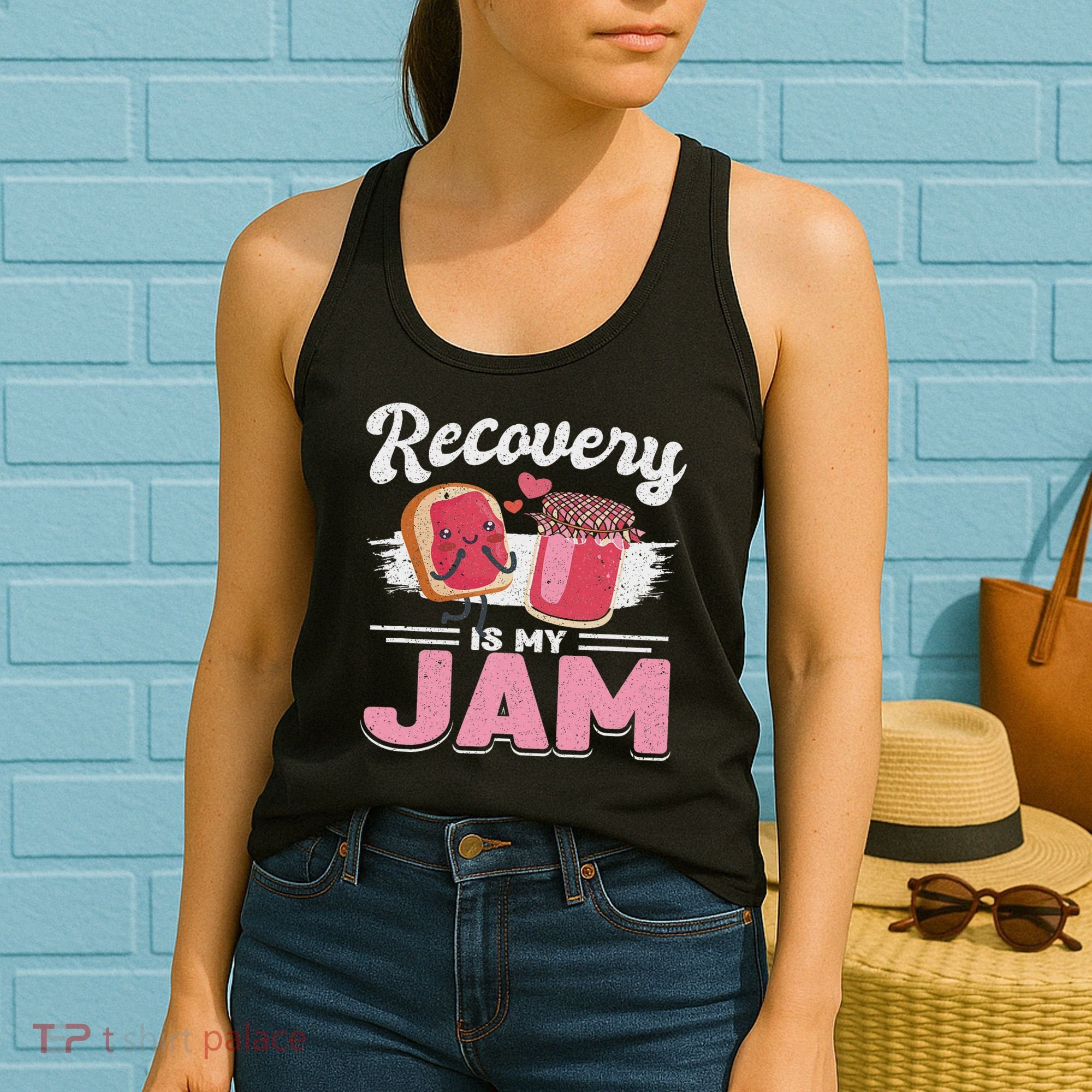 Recovery Jam Narcotics Anonymous Na Aa Sober Sobriety Women's Tank Top