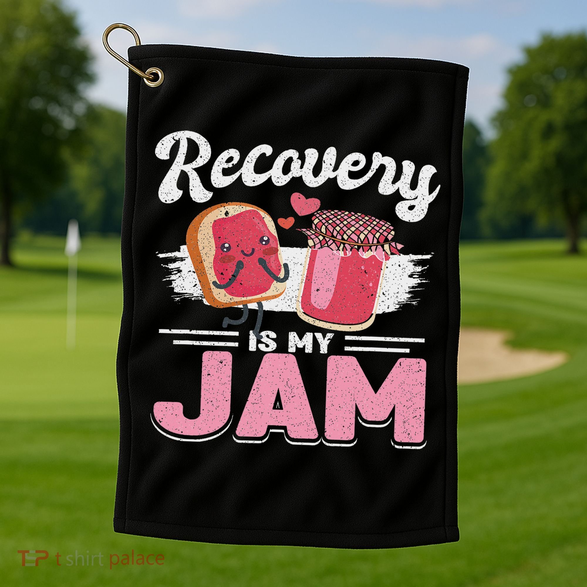 Recovery Jam Narcotics Anonymous Na Aa Sober Sobriety Golf Towel