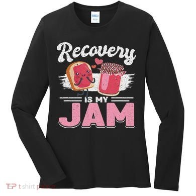 Recovery Jam Narcotics Anonymous Na Aa Sober Sobriety Women's Long Sleeve Shirt