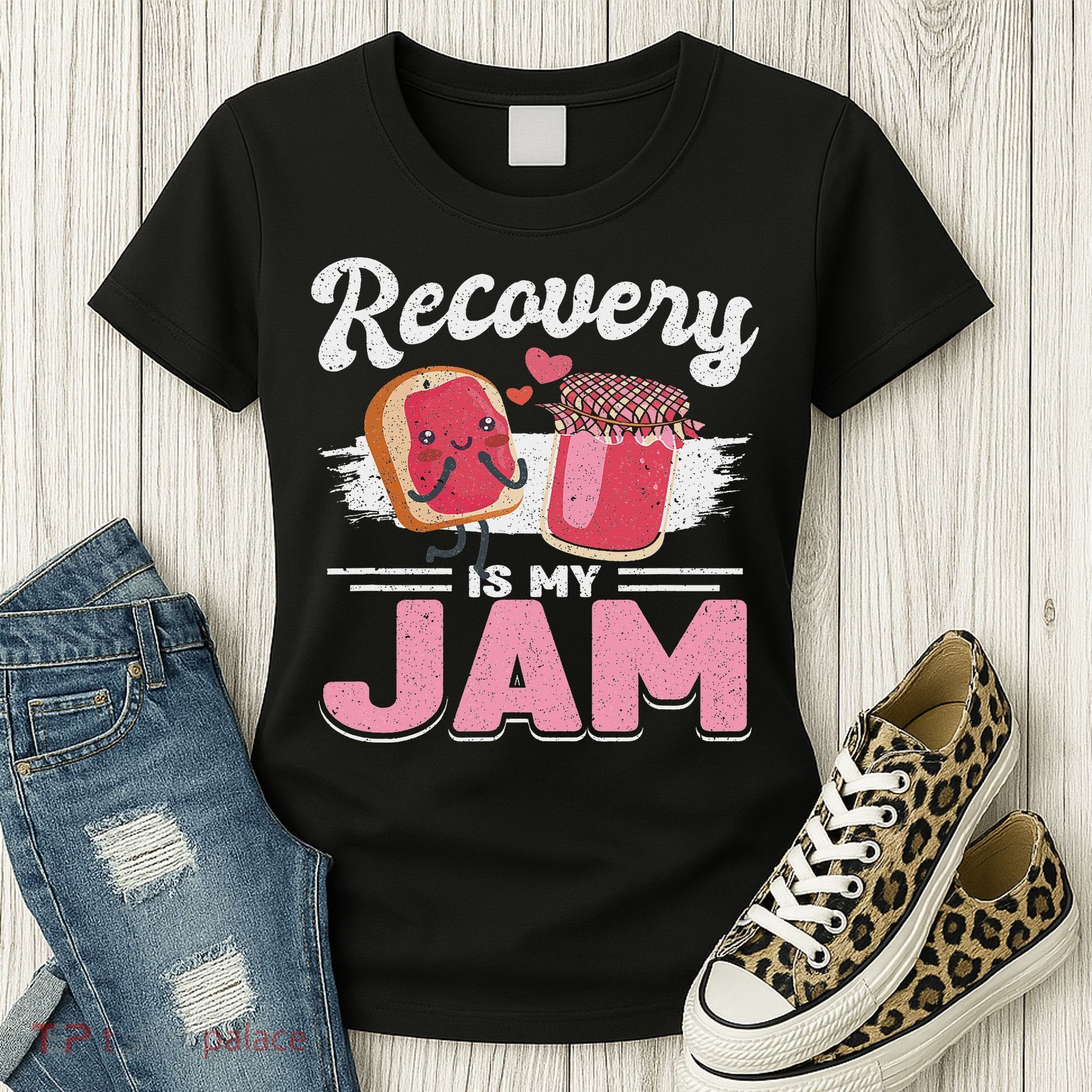 Recovery Jam Narcotics Anonymous Na Aa Sober Sobriety Women's T-Shirt