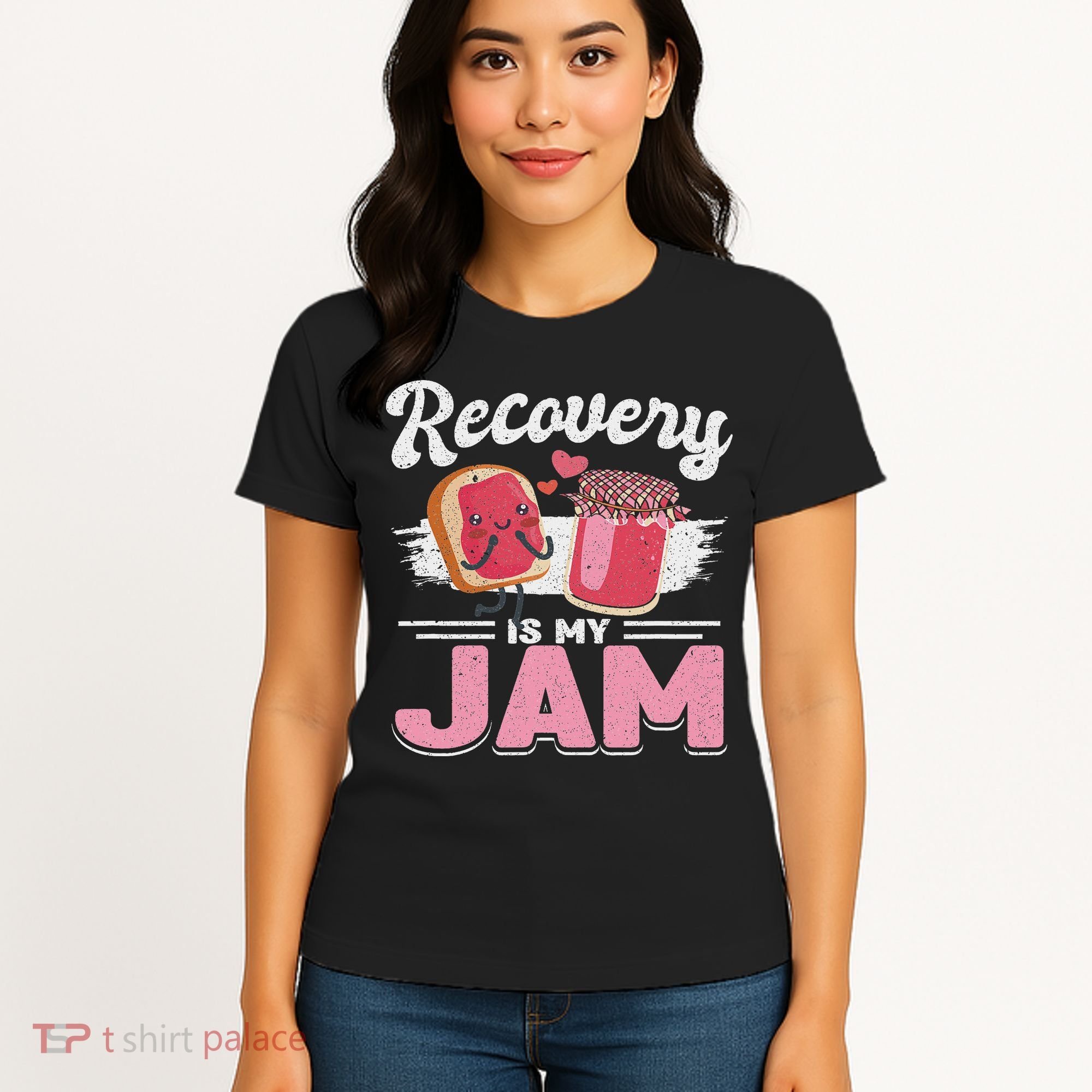 Recovery Jam Narcotics Anonymous Na Aa Sober Sobriety Women's T-Shirt