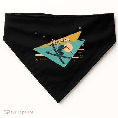 Retro Jay Peak Vermont Ski Resort Gift USA-Made Doggie Bandana