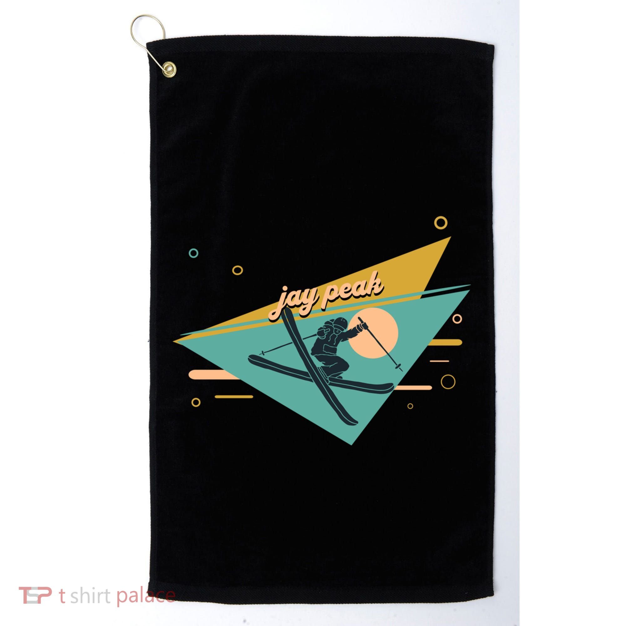 Retro Jay Peak Vermont Ski Resort Gift Golf Towel