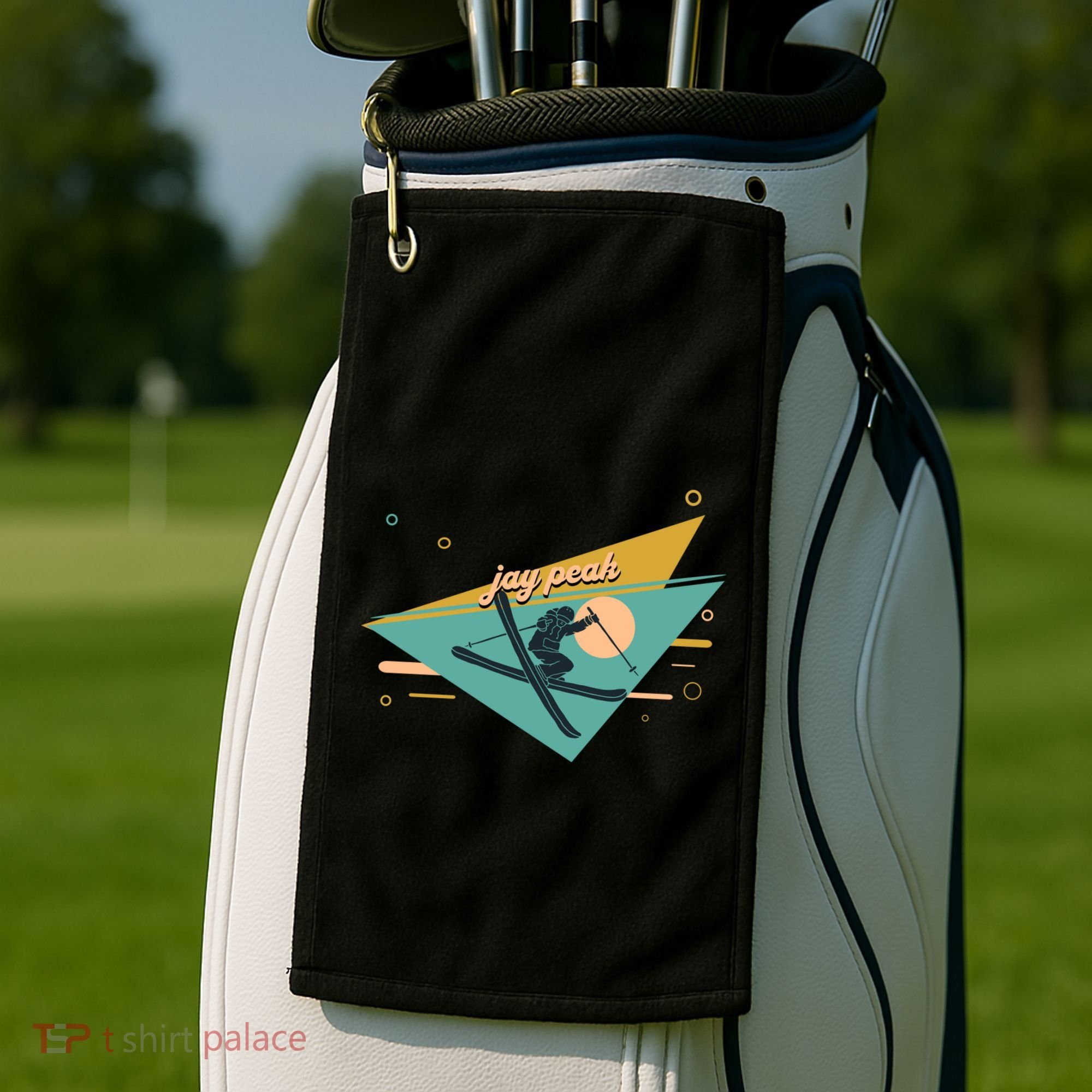 Retro Jay Peak Vermont Ski Resort Gift Golf Towel