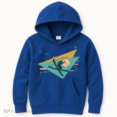 Retro Jay Peak Vermont Ski Resort Gift Kids Hoodie