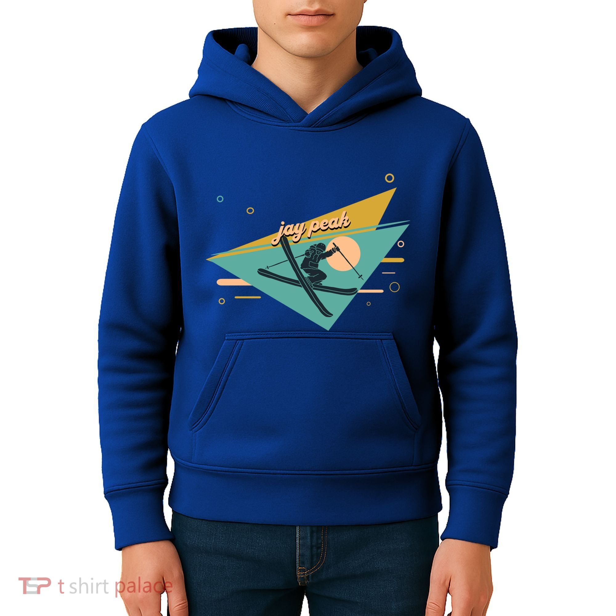 Retro Jay Peak Vermont Ski Resort Gift Kids Hoodie