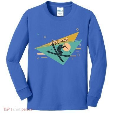 Retro Jay Peak Vermont Ski Resort Gift Kids Long Sleeve Shirt