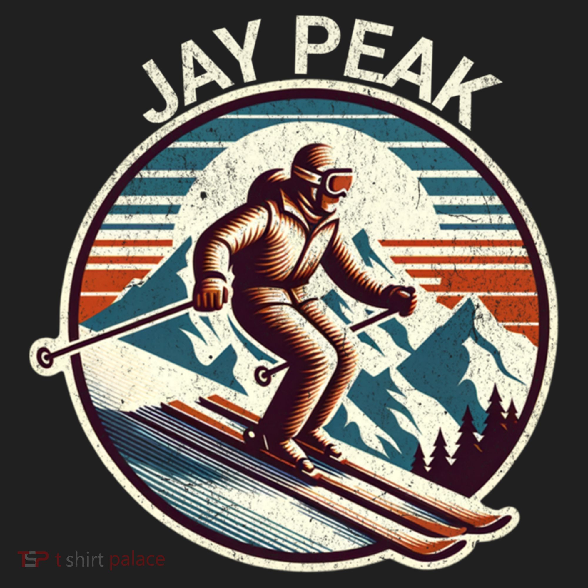 Retro Jay Peak Vermont Ski Retro Sunset Cute Gift Women's Sweatshirt