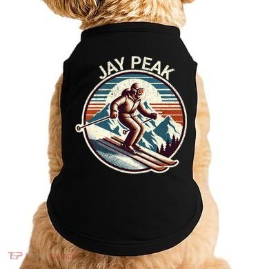 Retro Jay Peak Vermont Ski Retro Sunset Cute Gift Doggie Tank
